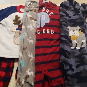 Bundle of 4 18M Boys Fleece Pajamas